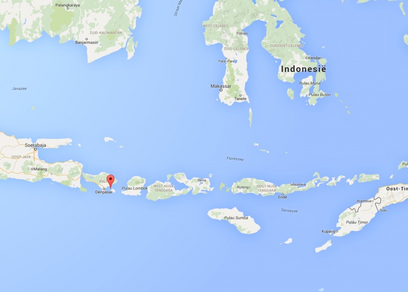 Nusa-Lembongan op kaart