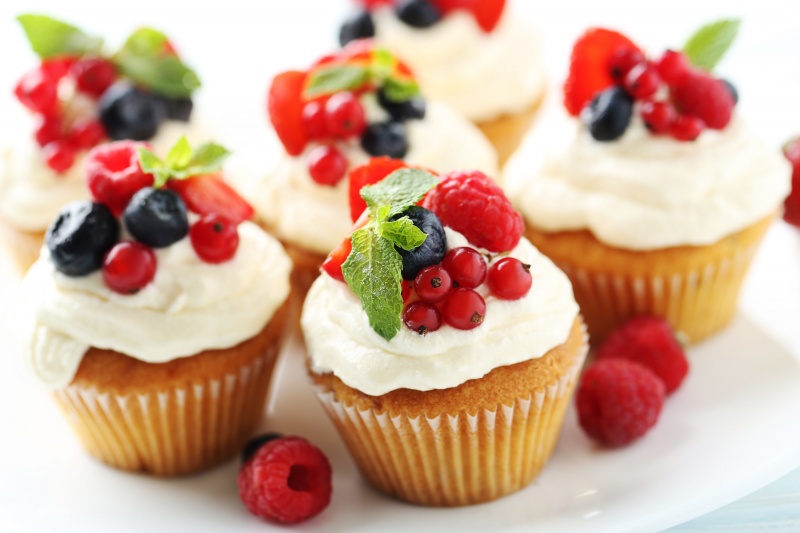 cupcakes met fruit