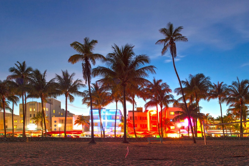 5x doen langs Ocean Drive in Miami Beach