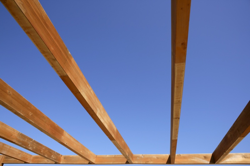 terrasoverkapping houten balken